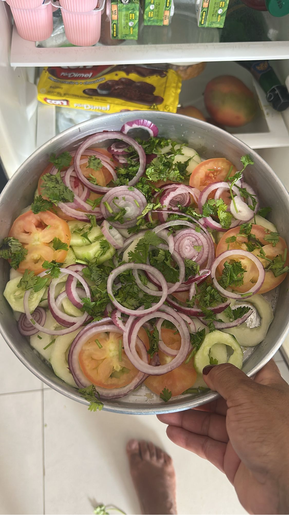 Salada fresca de legumes