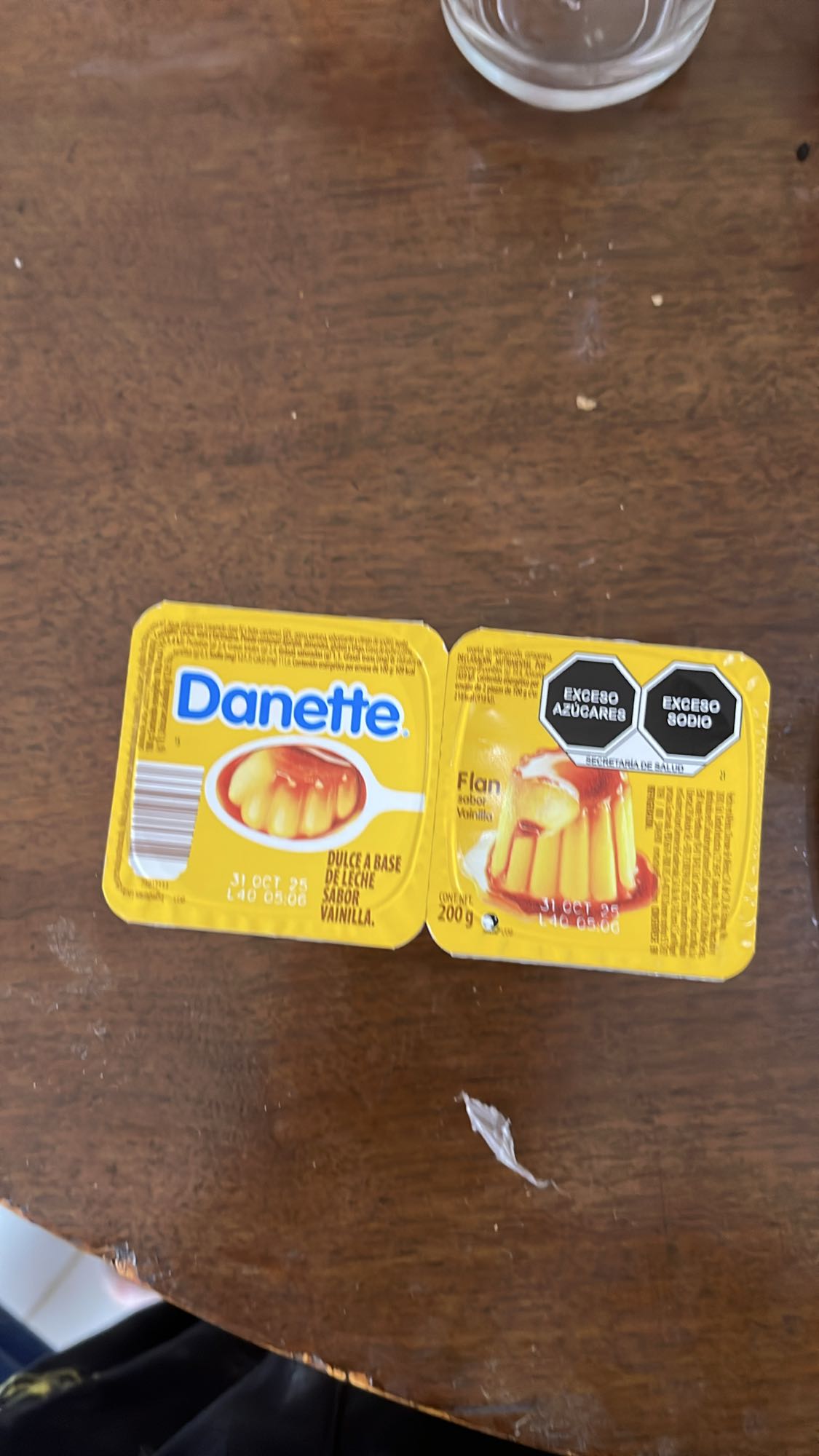 Flan de vainilla Danette