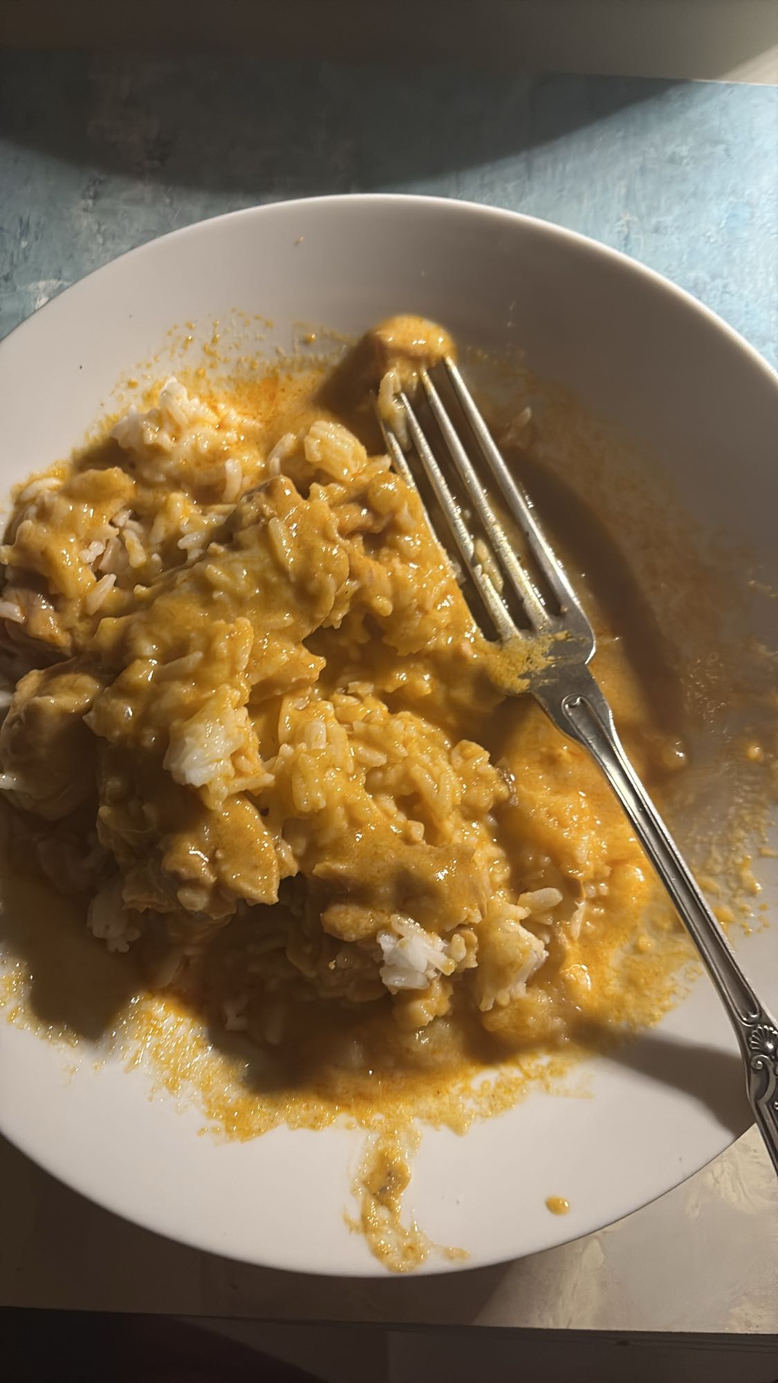 Chicken curry with rice