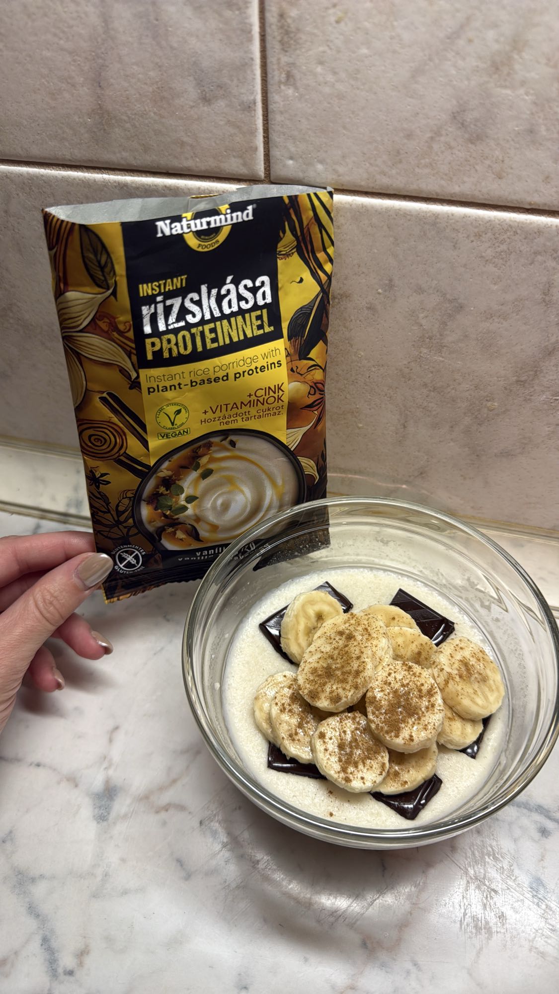 Protein rice porridge bowl