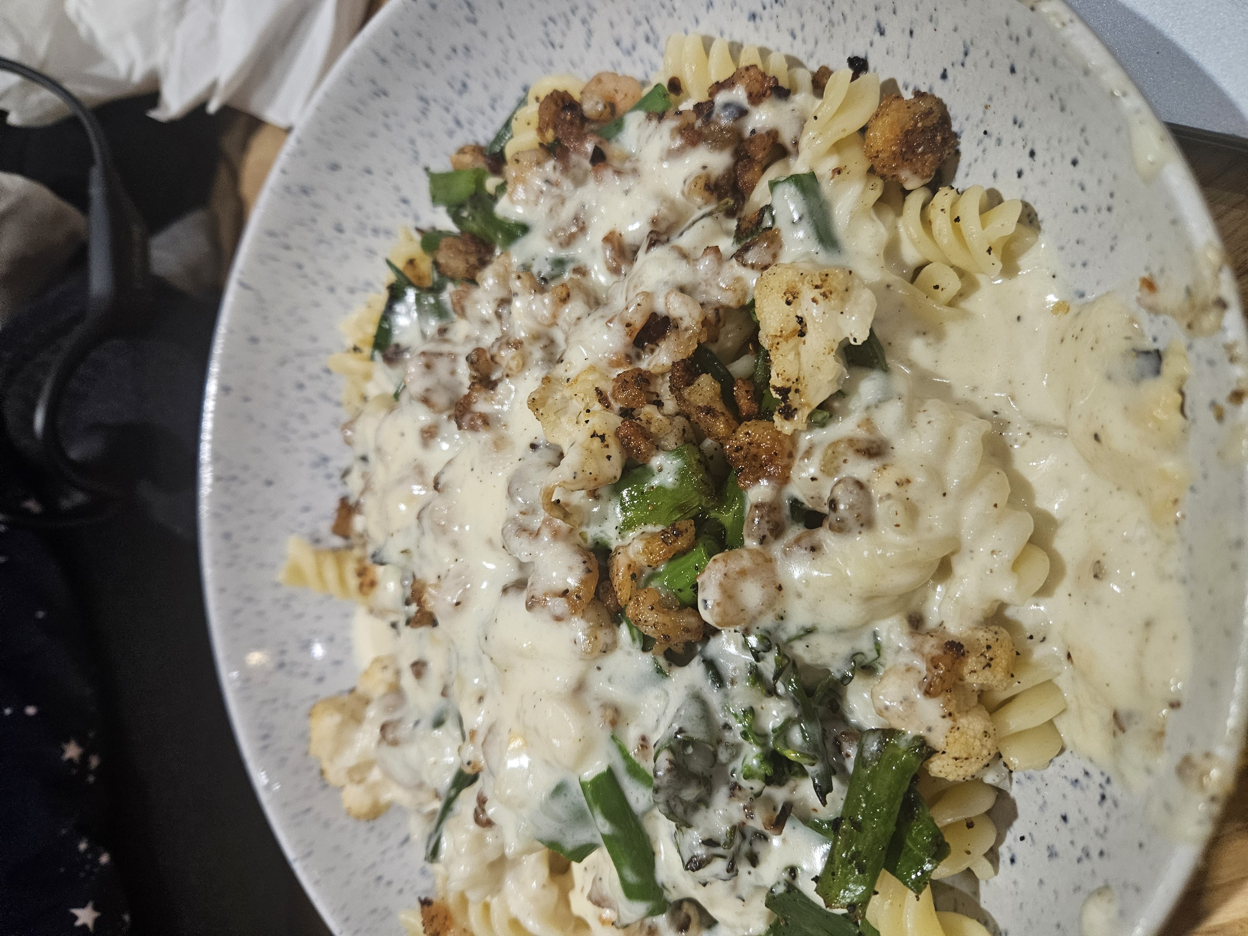 Creamy Veggie Pasta with Prawns