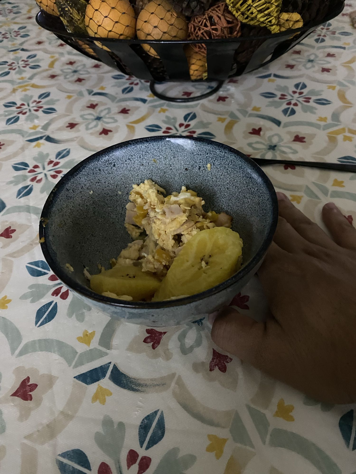 Huevos con plátano