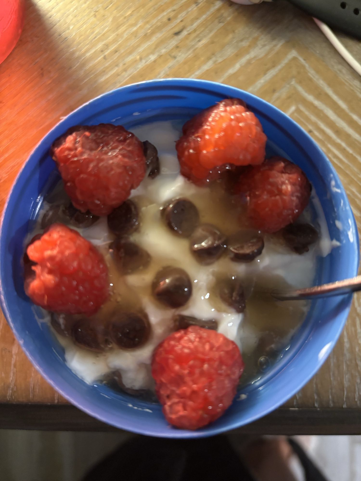 Yaourt aux framboises