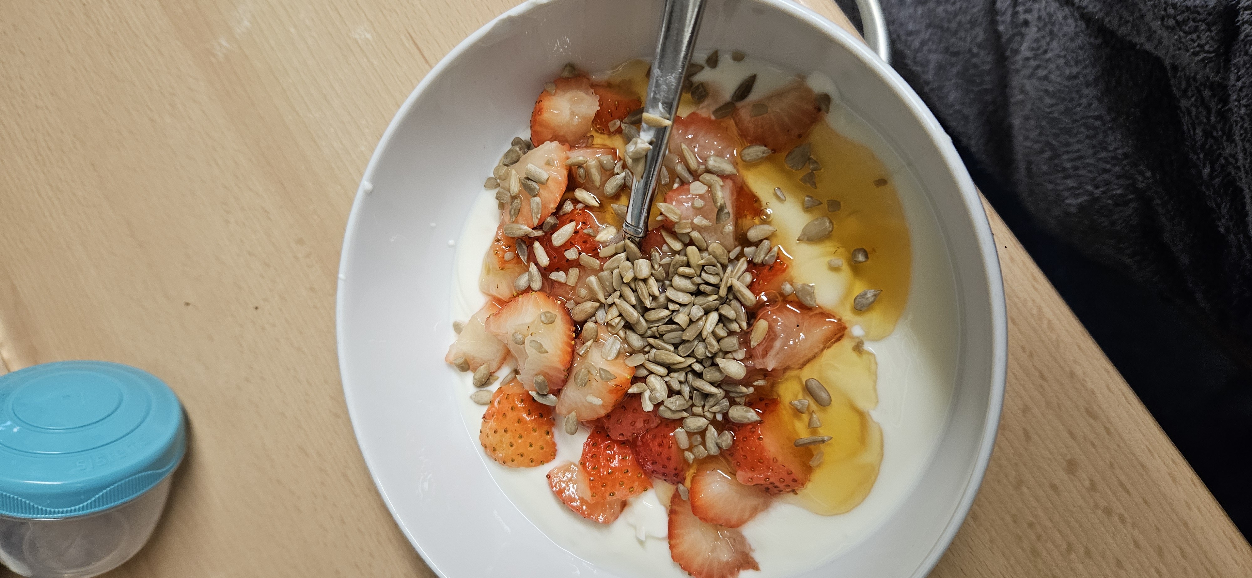 Yogurt with Strawberries & Seeds