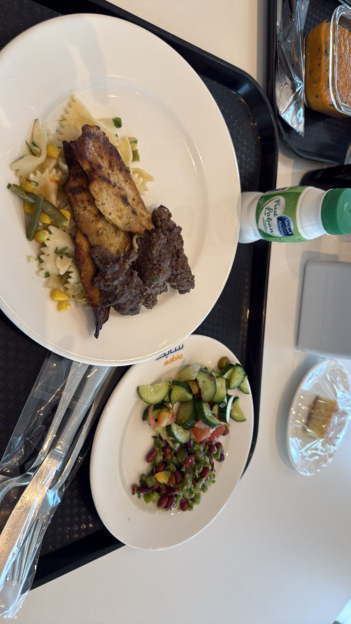 Grilled Meat with Pasta