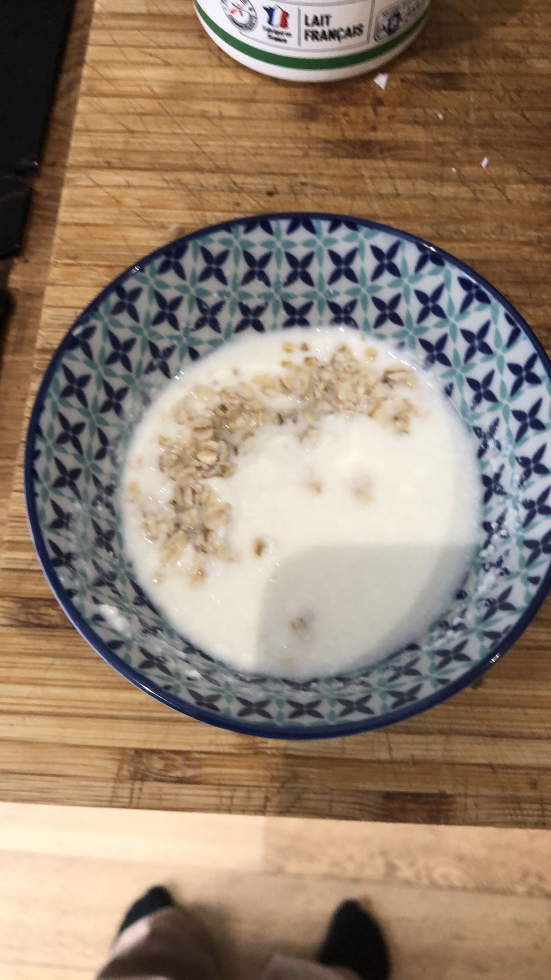 flocons d'avoine au lait