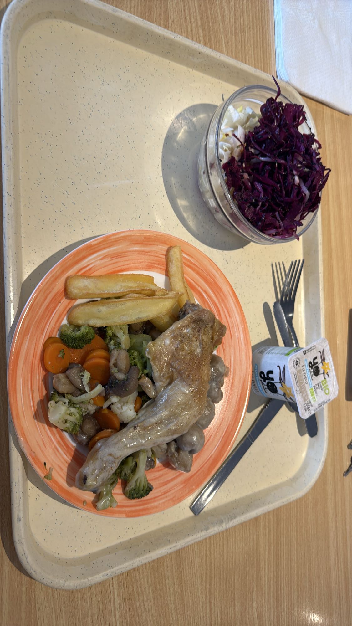 Déjeuner poulet légumes