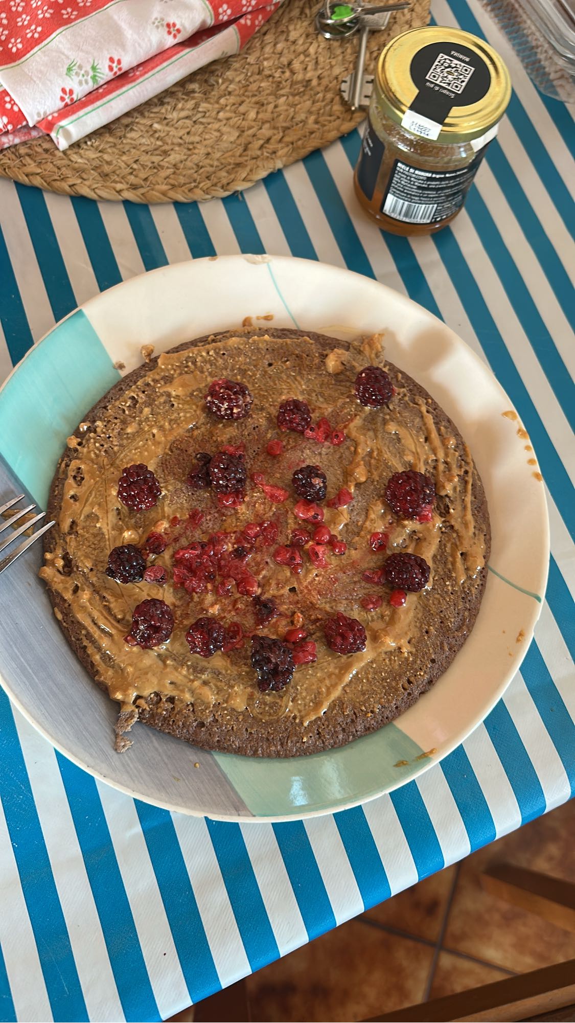 Peanut Butter Berry Pancake