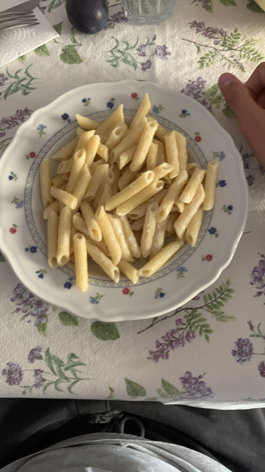 Pasta con crema