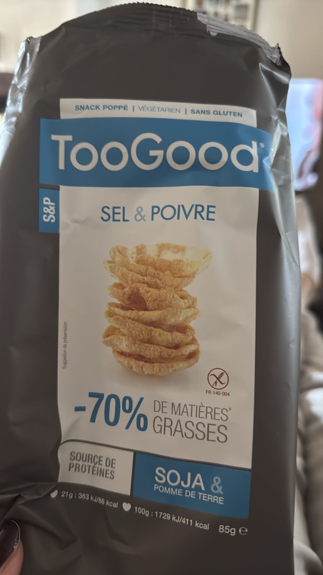 Soja chips zout & peper