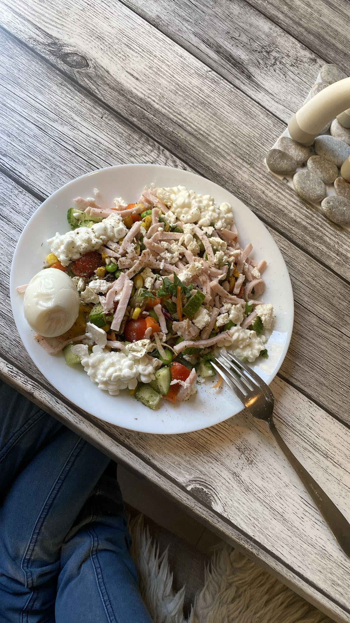 Keso- och kalkonskinksallad