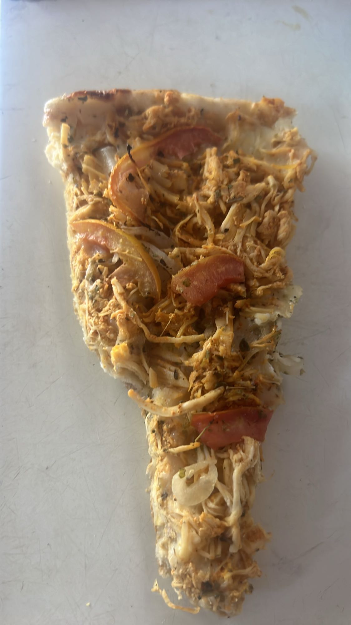 Fatias de pizza de frango