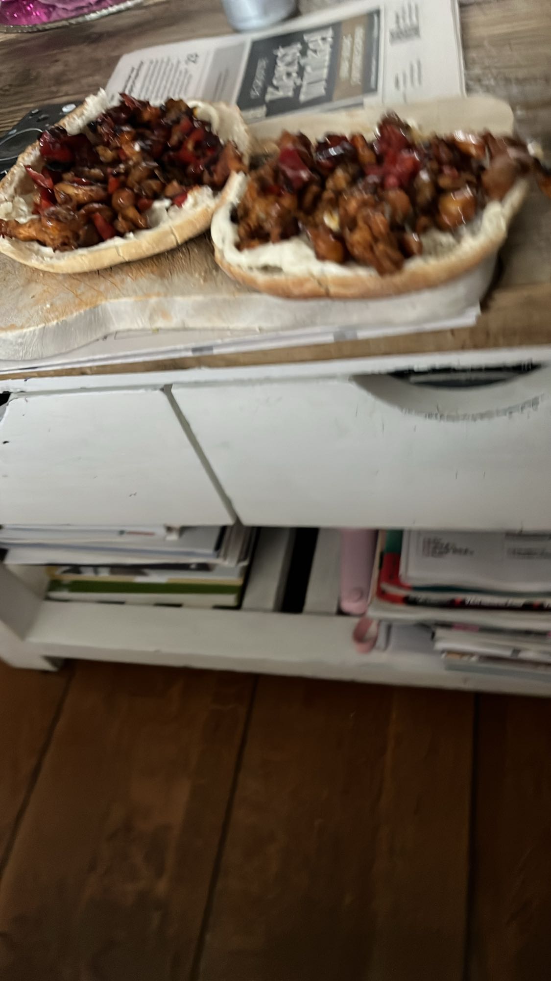 Pita met kip en saus