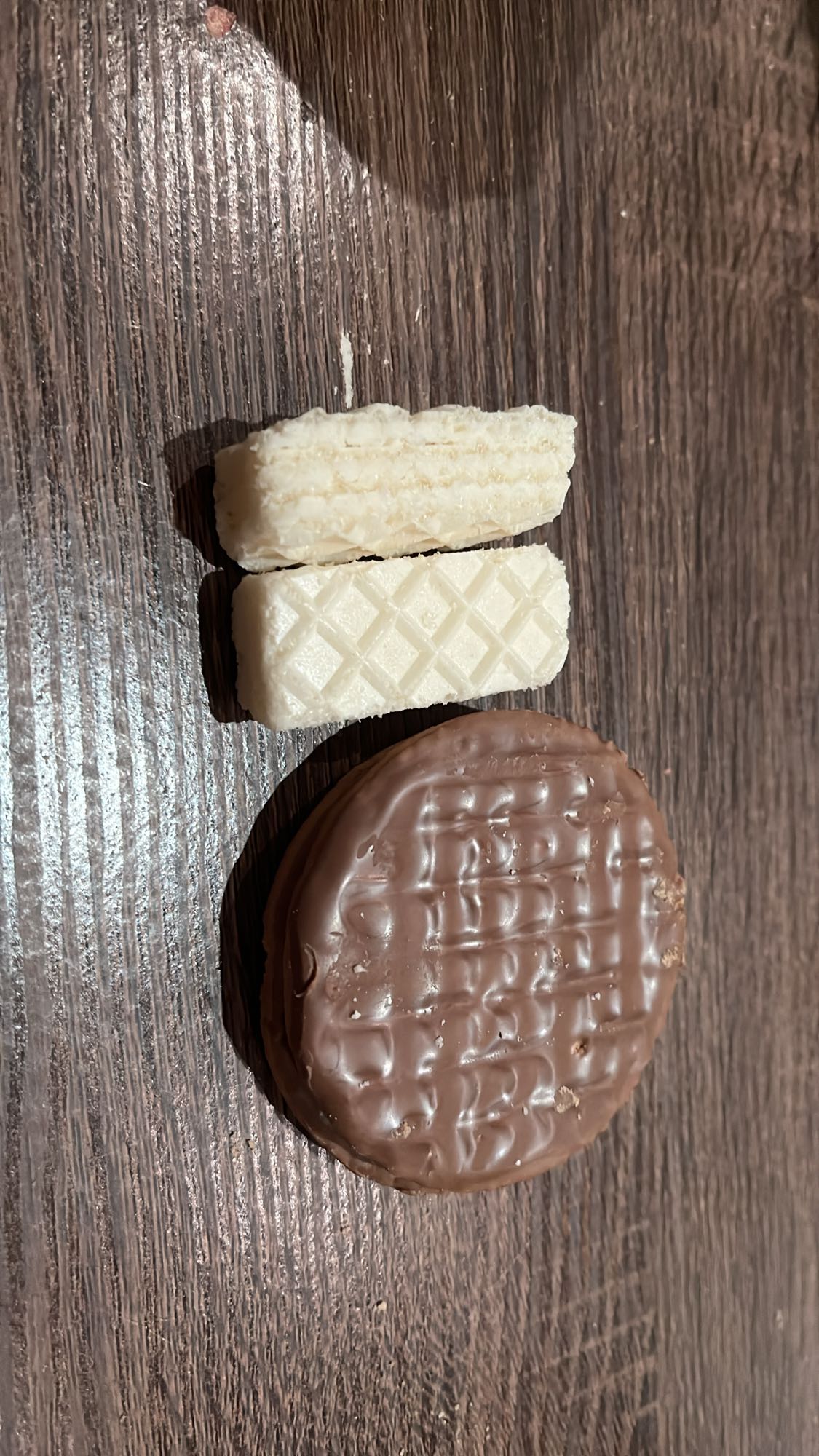 Wafer and chocolate biscuit