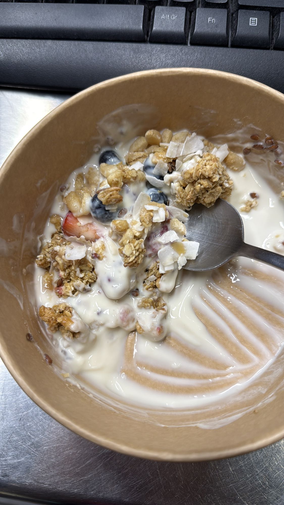 Yogurt fruit granola bowl