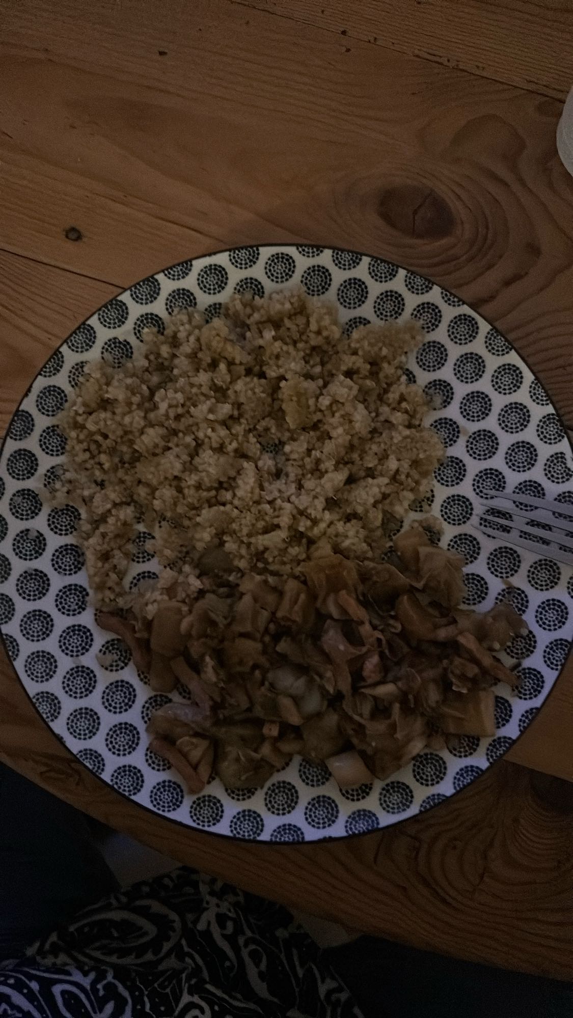 Boulgour et champignons