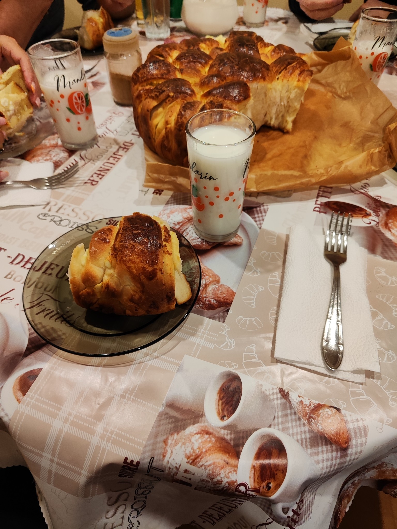 Sweet bread and milk