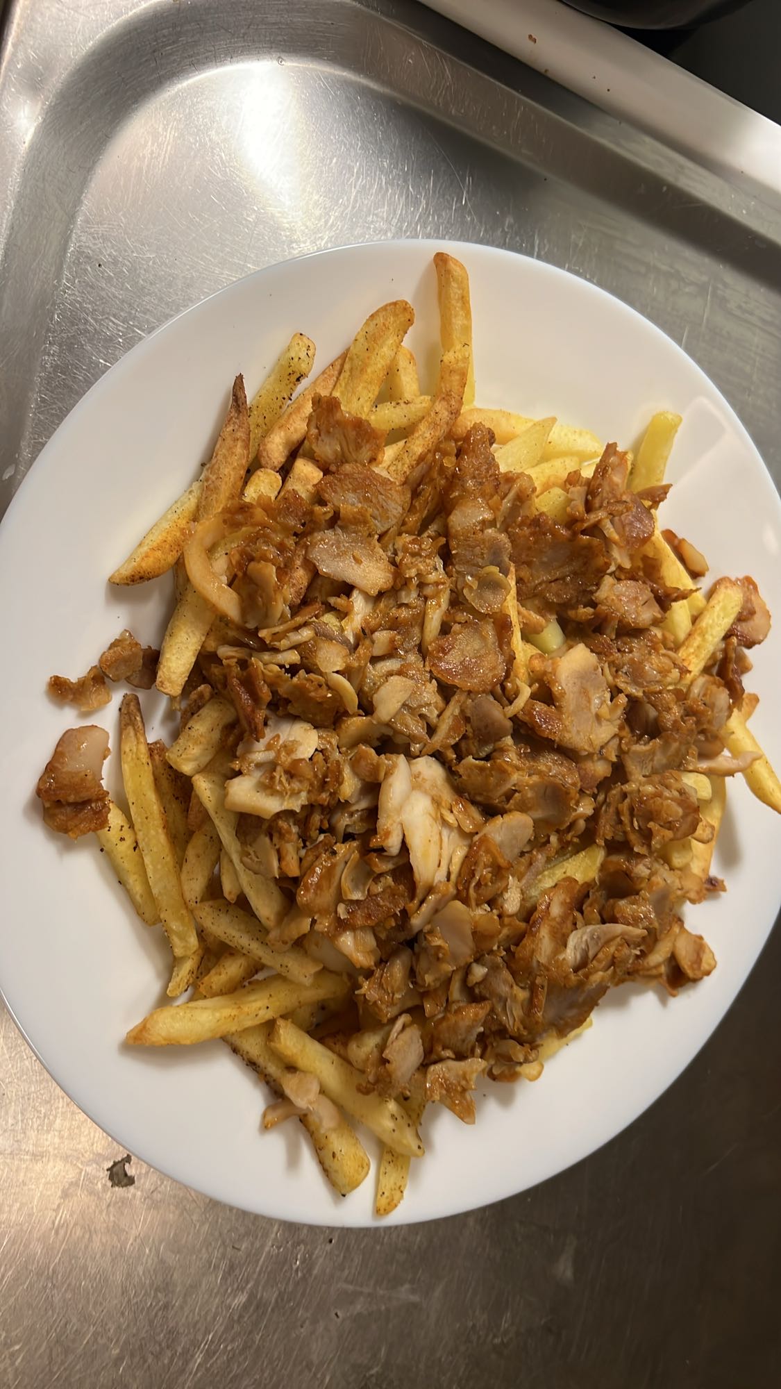 Kycklingkebab med pommes