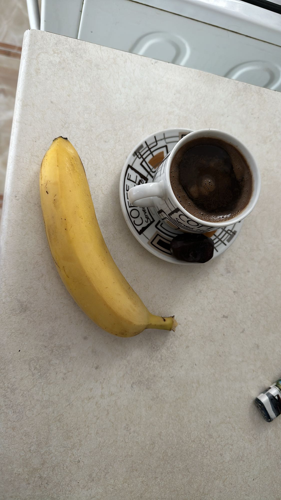 Banana, coffee, date