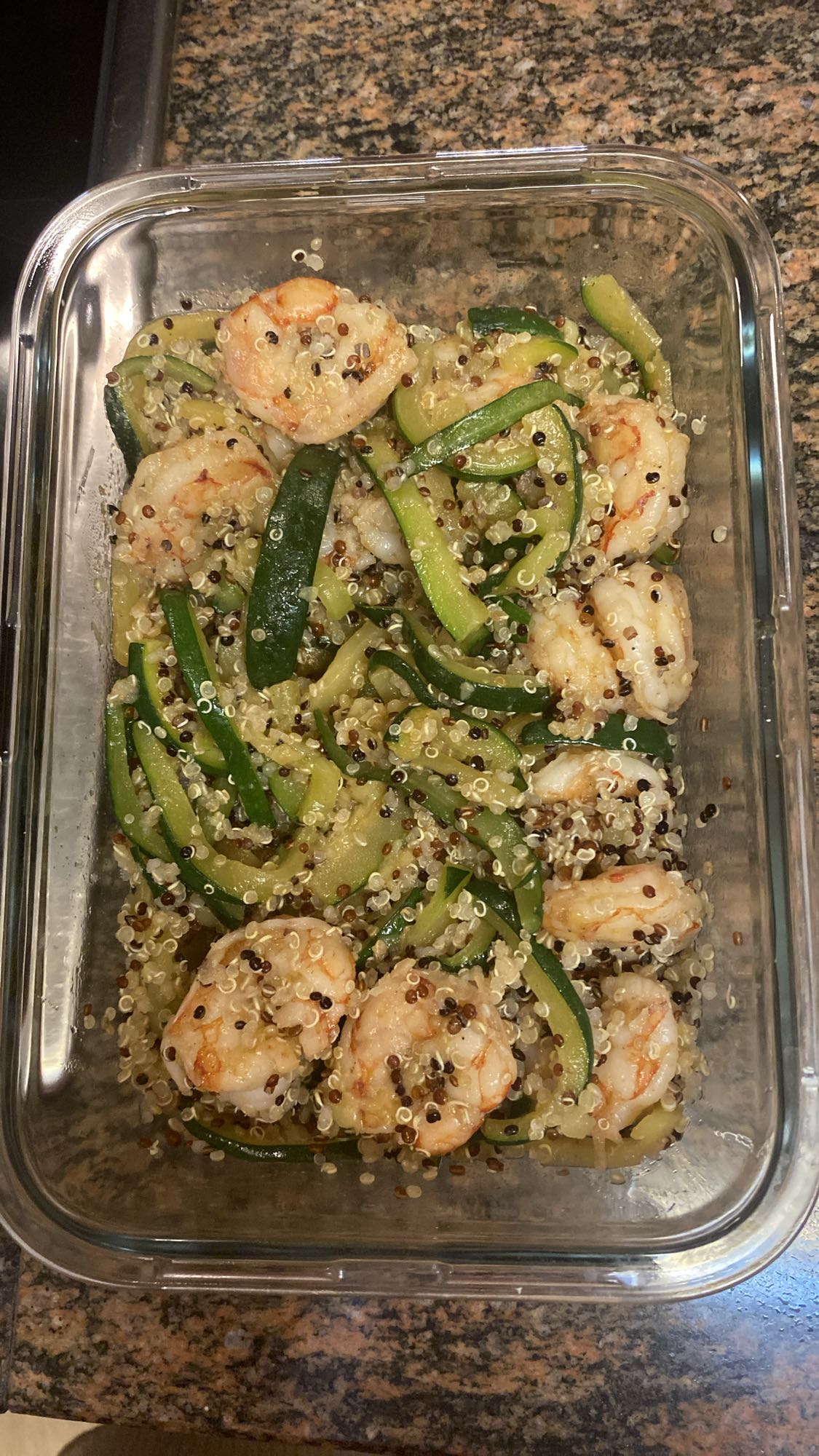 Camarones con quinoa