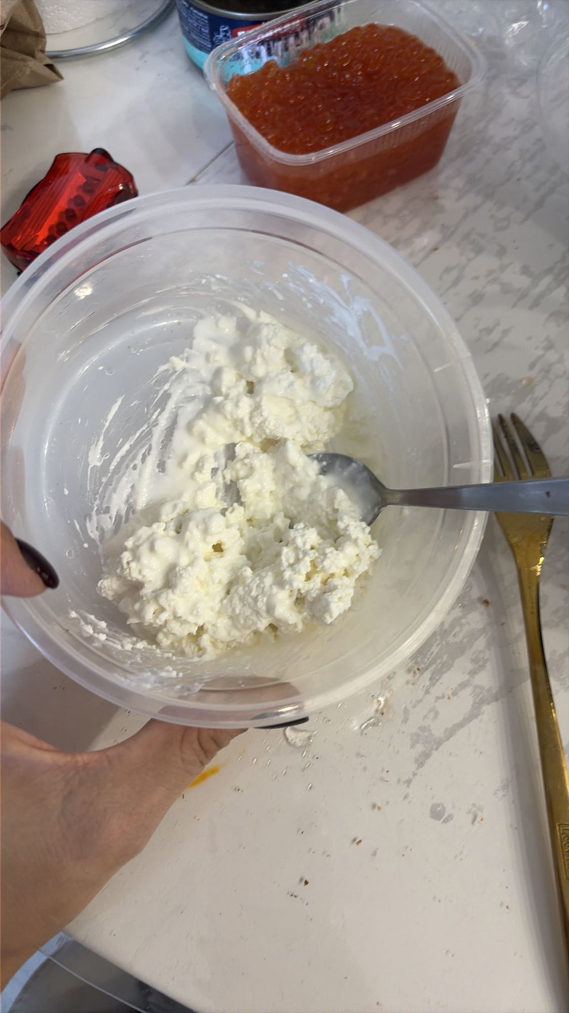 Творог со сметаной