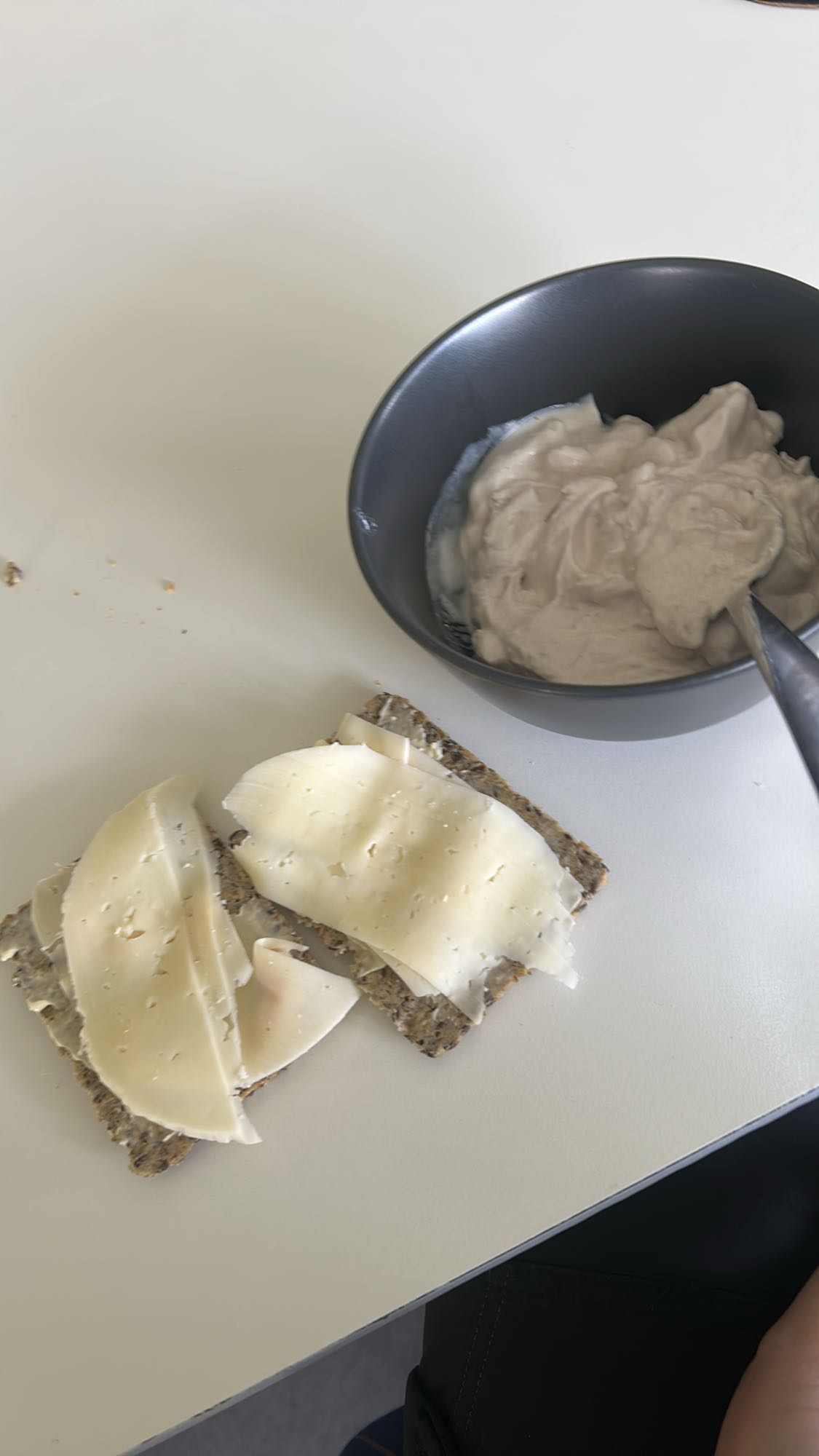 Knäckebröd med ost & kvarg