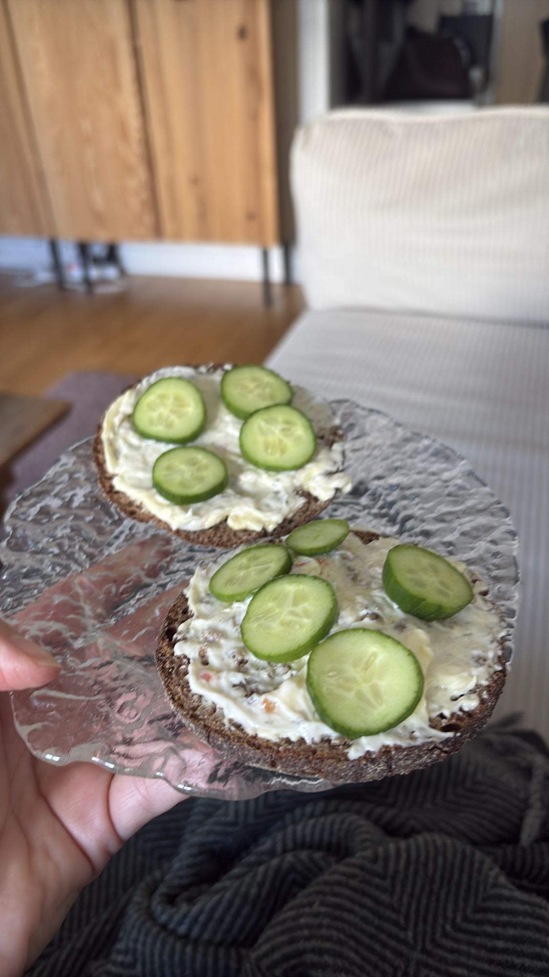 Rågbröd med gurka