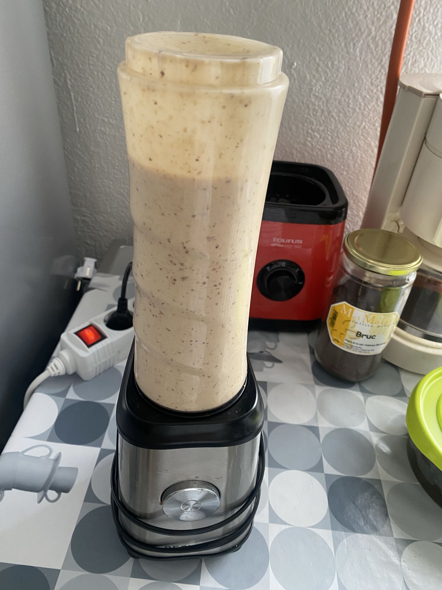 batido de plátano y miel