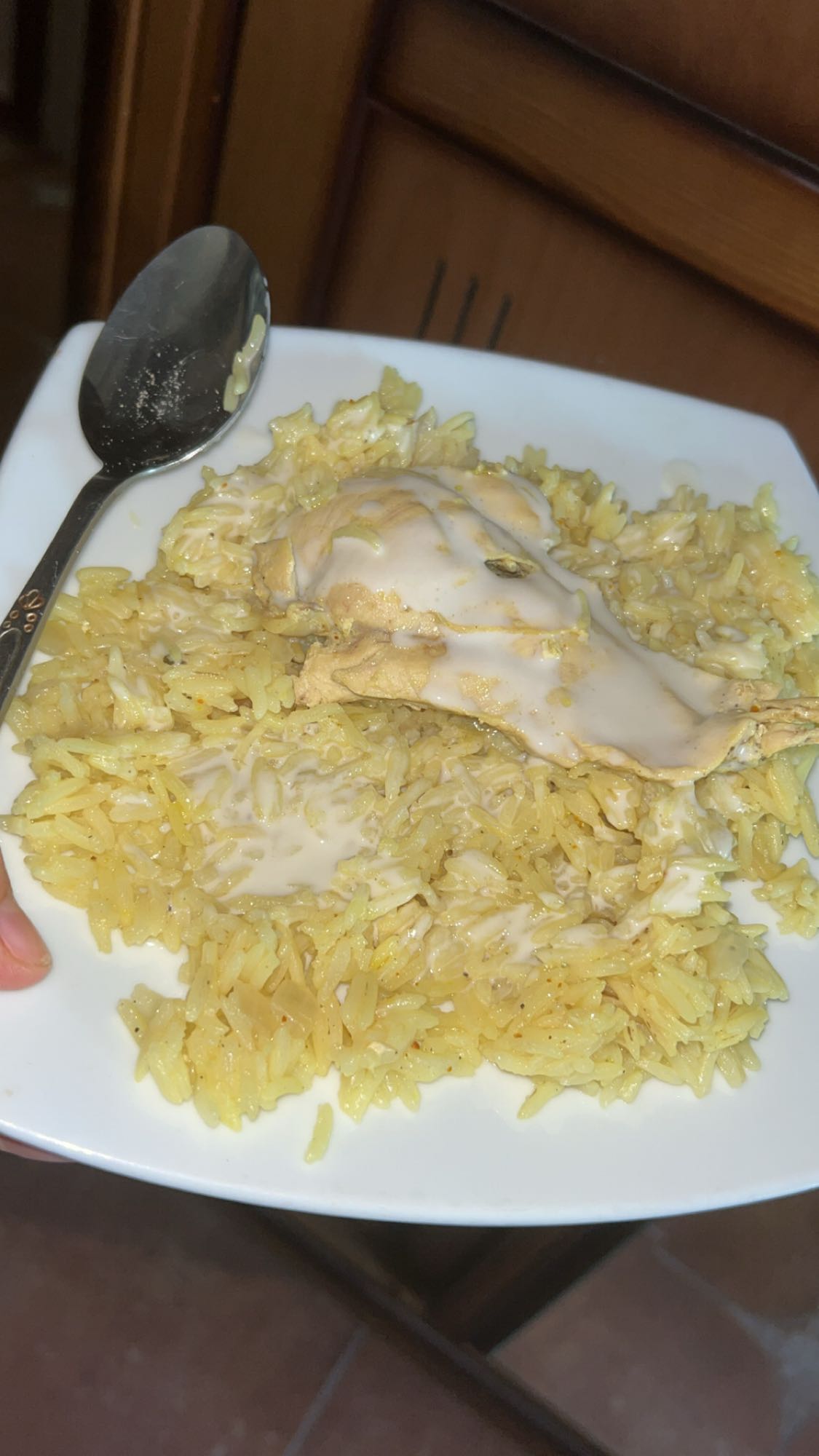 Chicken rice with sauce