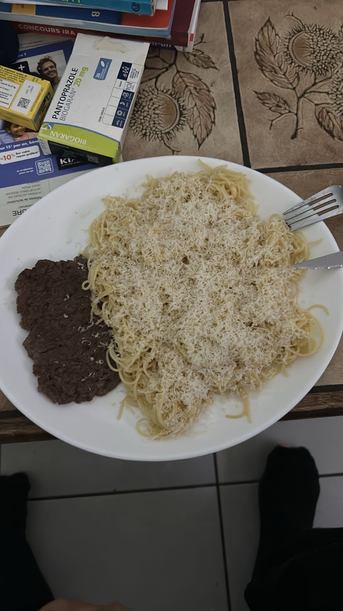 Spaghetti steak fromage