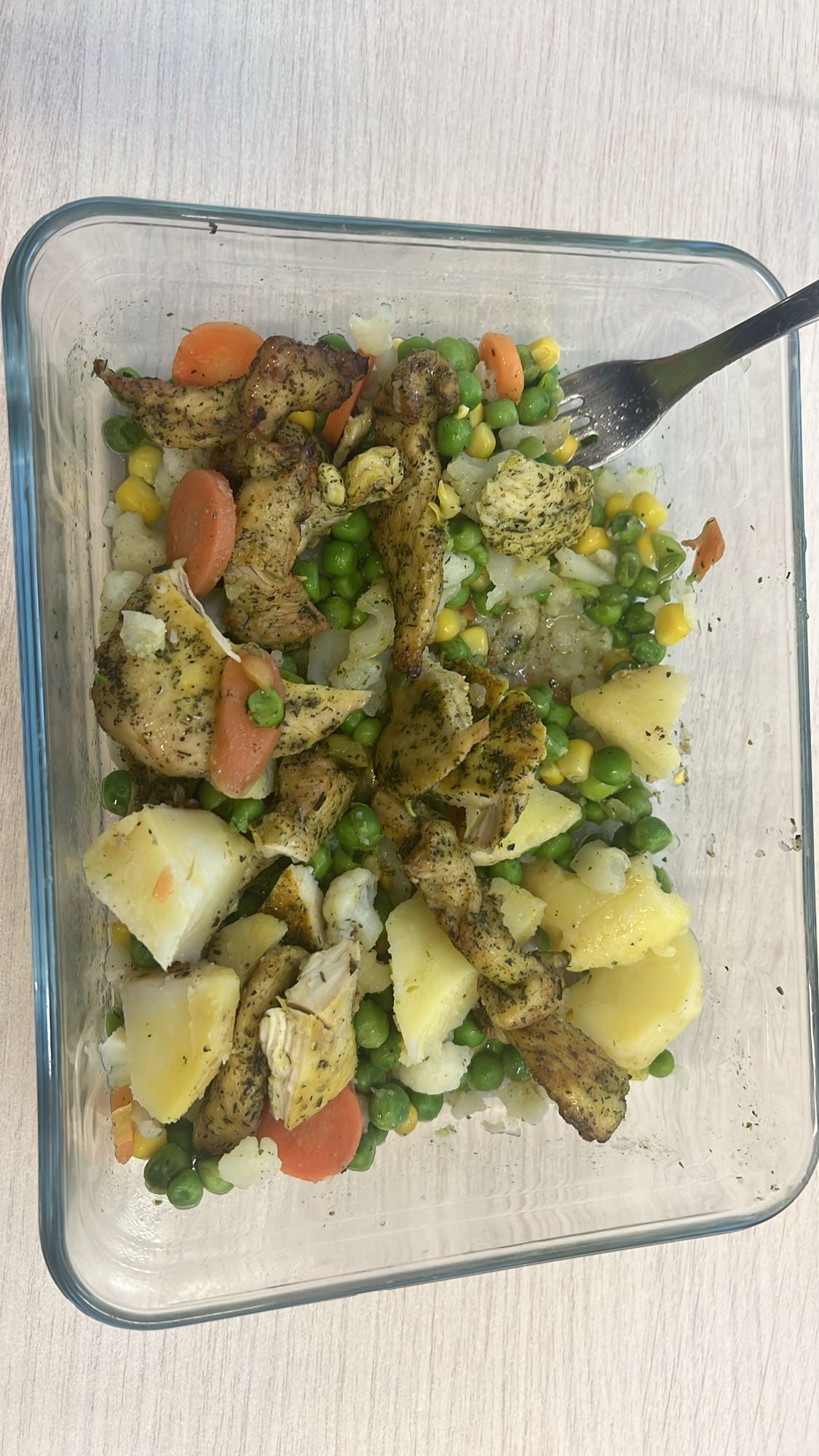 Kurczak z warzywami i ziemniakami