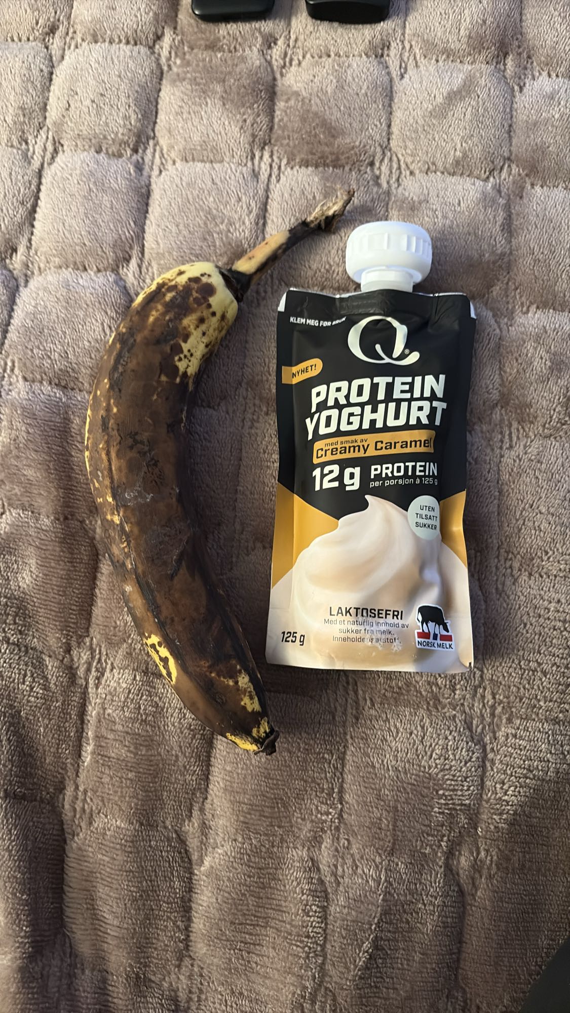 Banan og protein yoghurt
