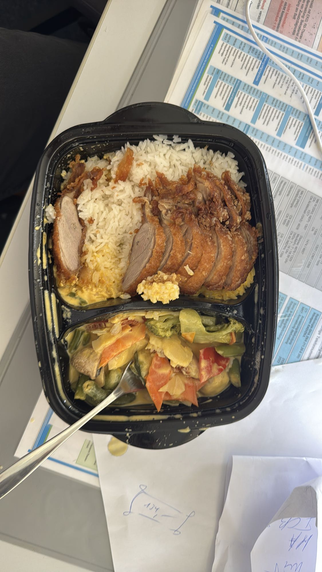 Krokante eend met rijst