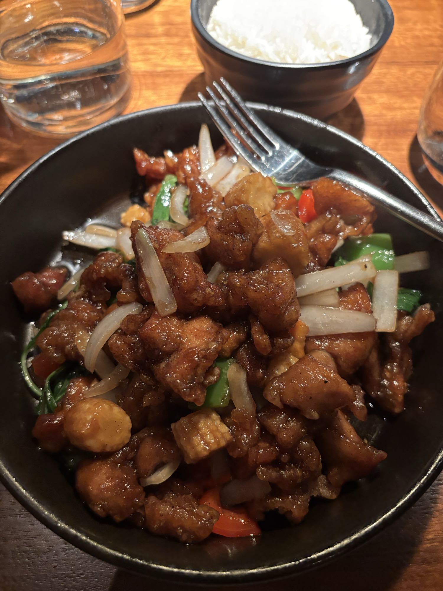 Wokad kyckling med ris