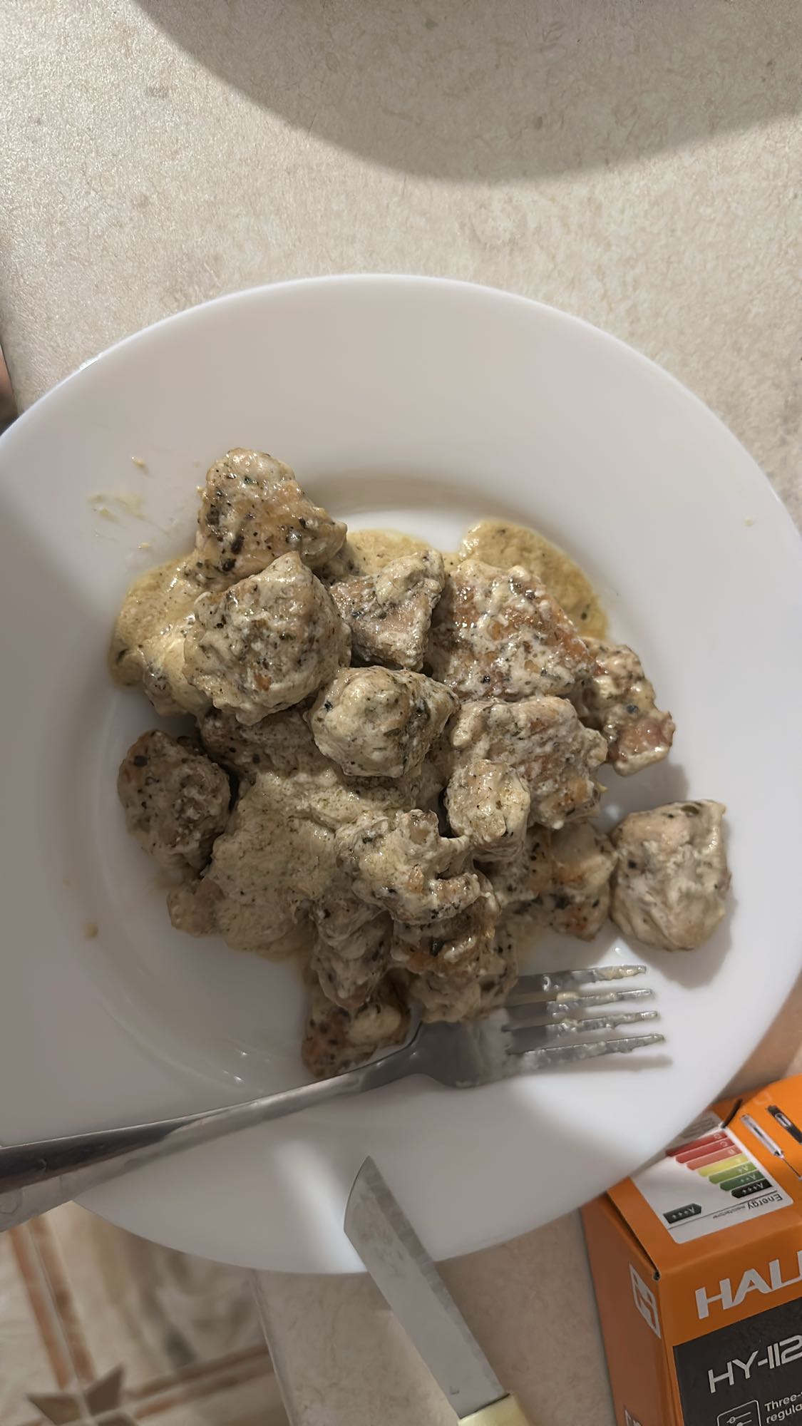 Creamy chicken bites