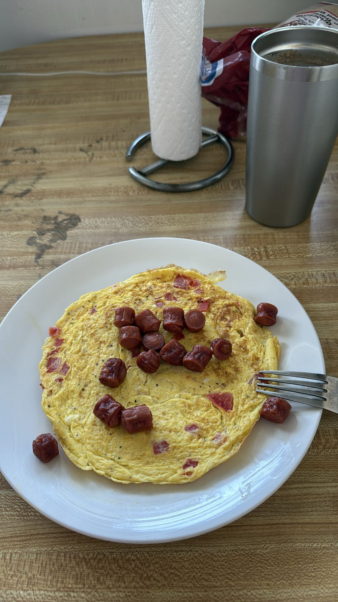 Omelette aux saucisses