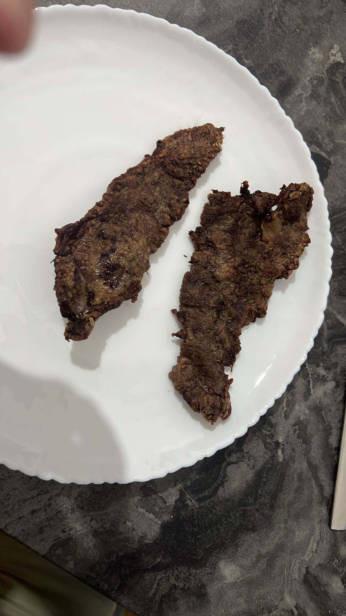 տապակած տավարի լյարդ