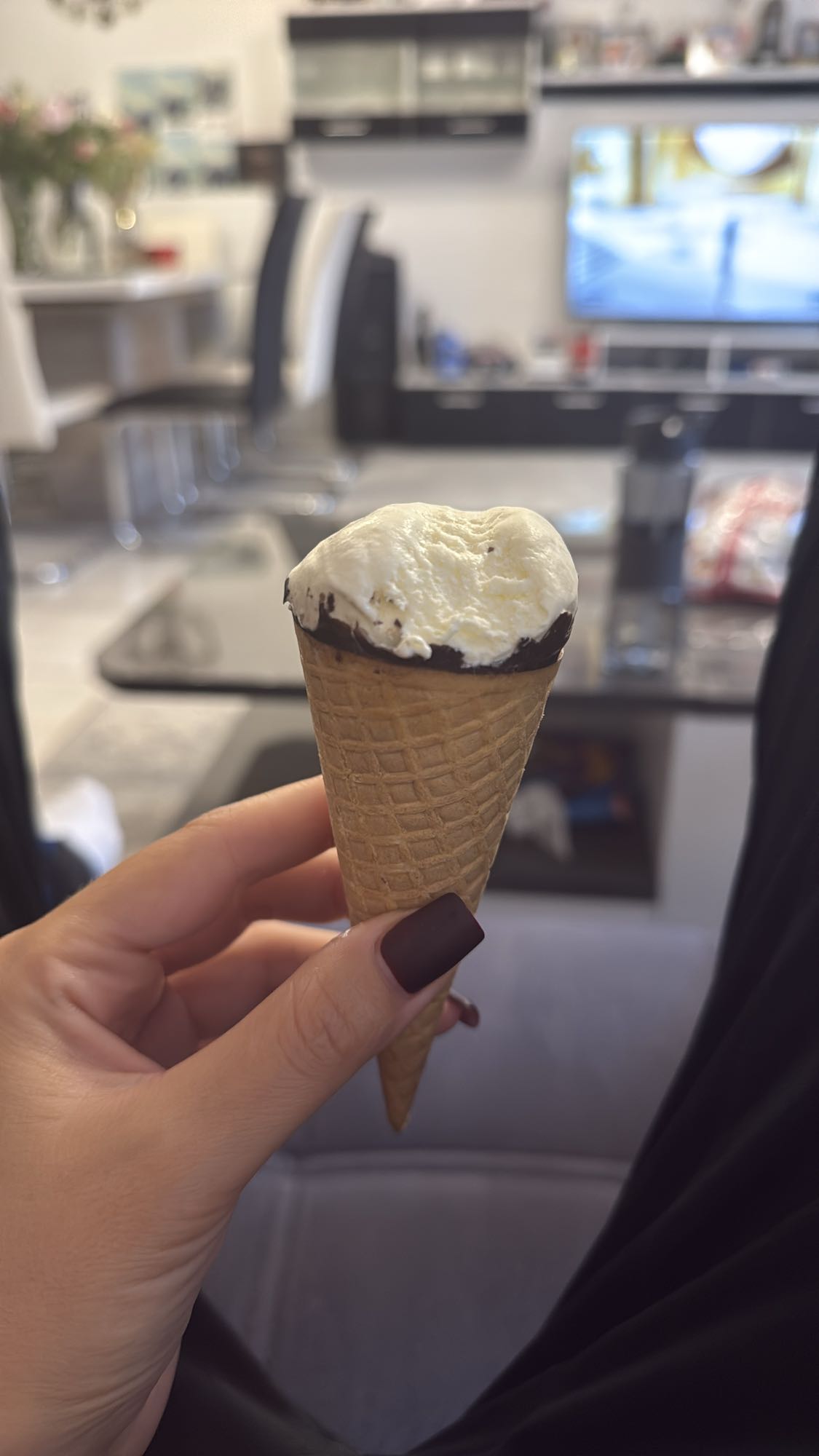 mini cornet de glace vanille