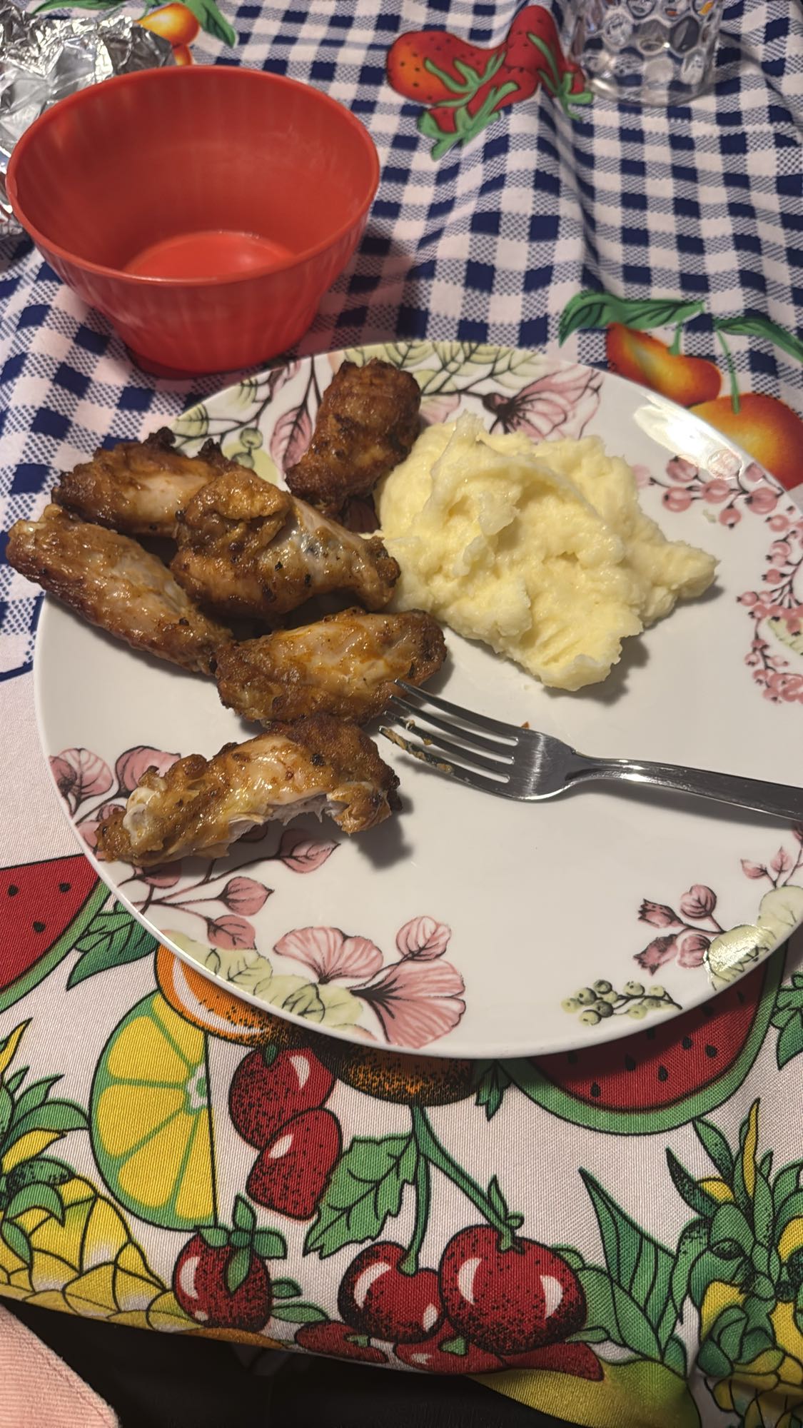 Pollo y puré de papas