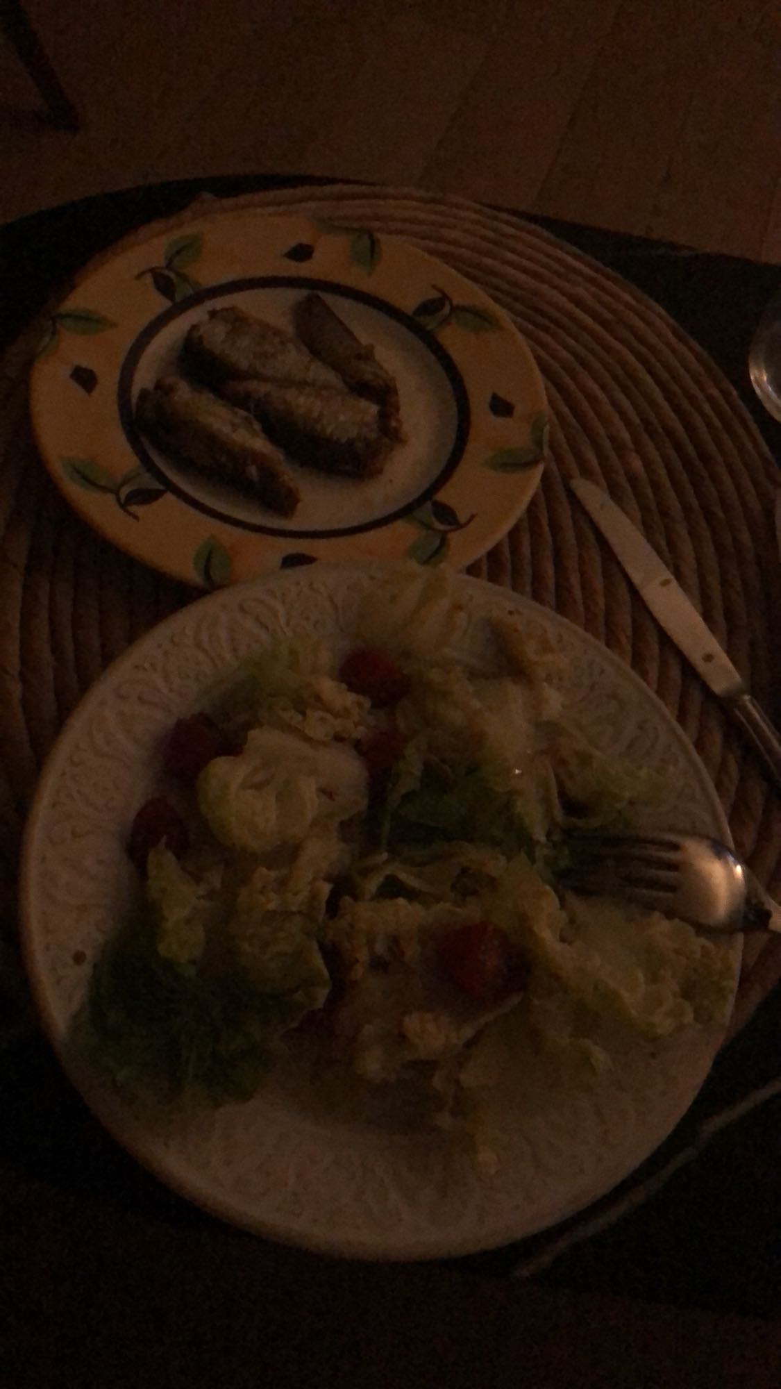 Sardines et salade