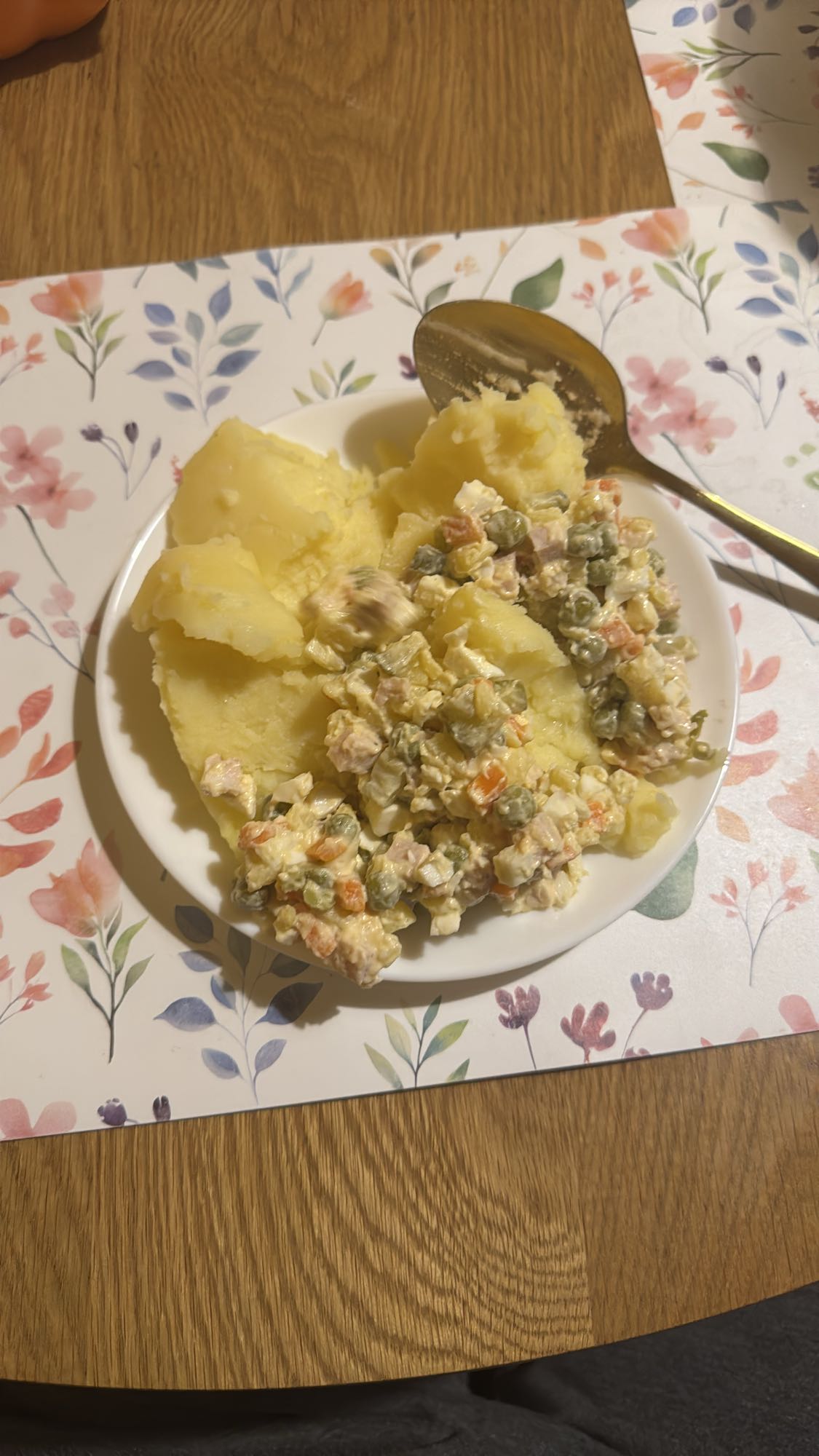 Картофель с оливье