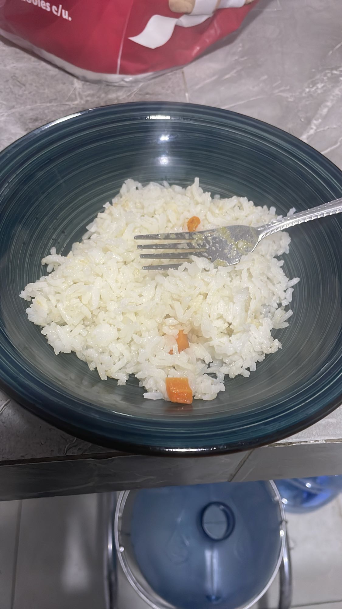 arroz blanco con zanahoria