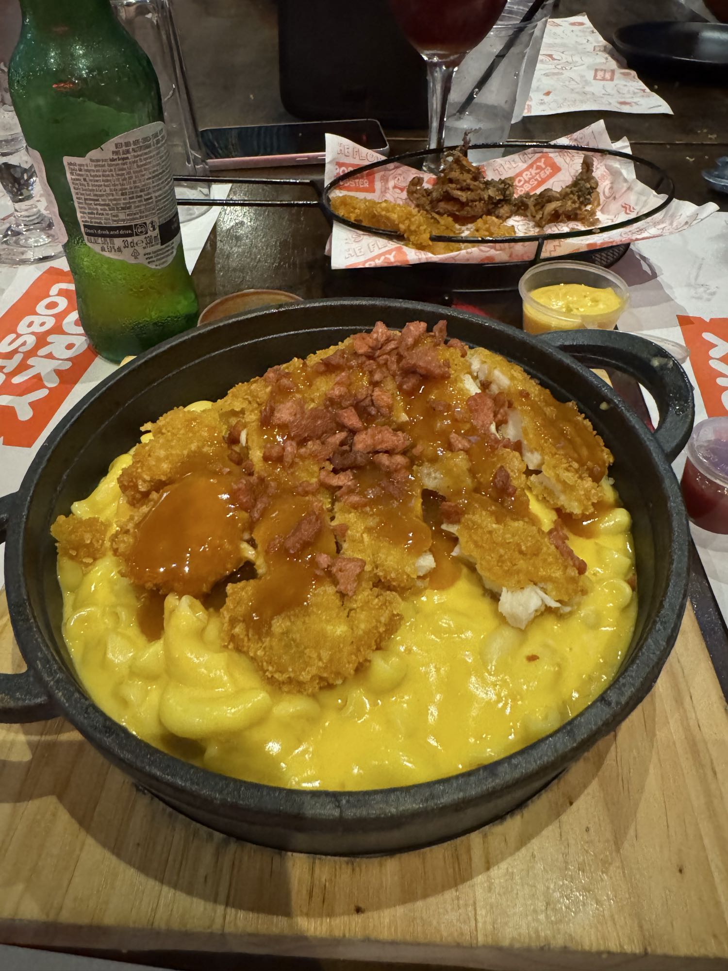 Macarrones con queso y pollo