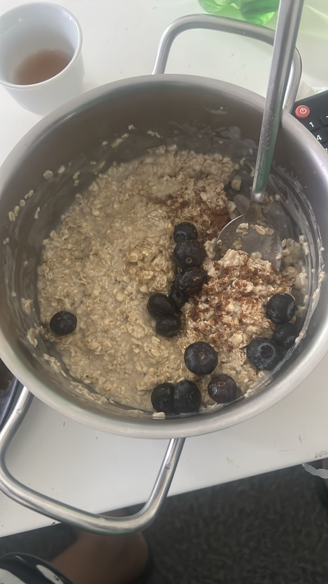 Havermout met bosbessen