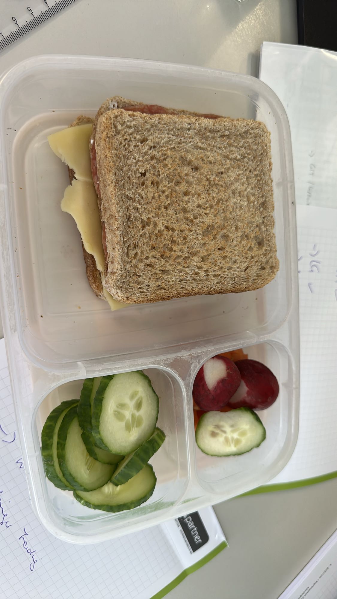 Volkoren sandwich lunchbox