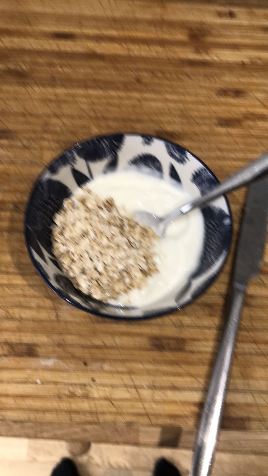 yaourt et flocons d'avoine