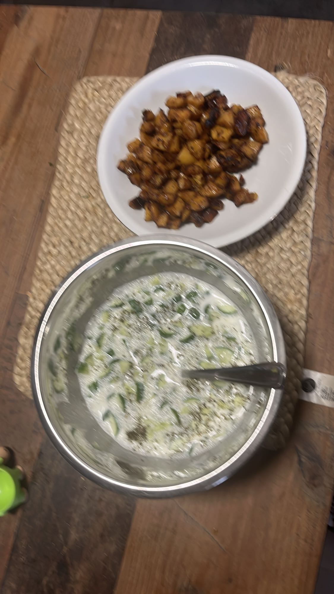 Joghurt mit Bratkartoffeln