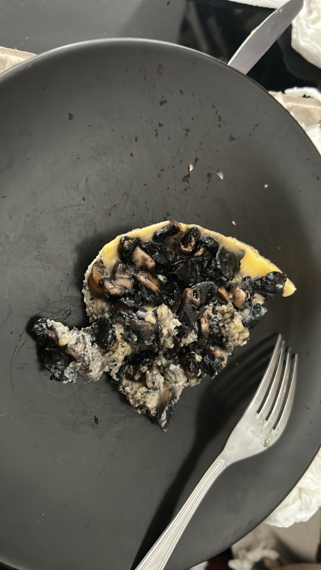 Omelette champignons noirs