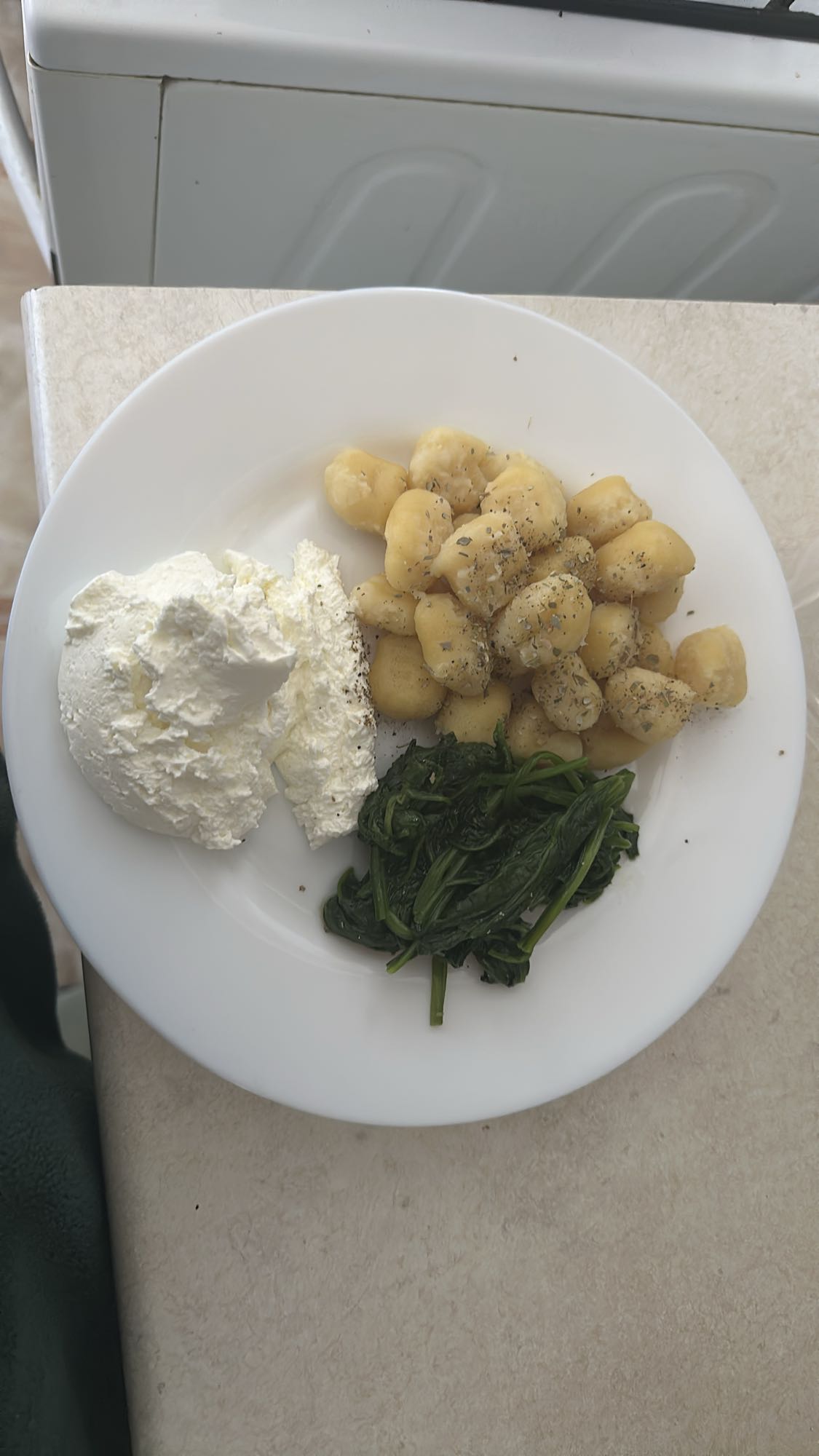 Gnocchi with ricotta and spinach