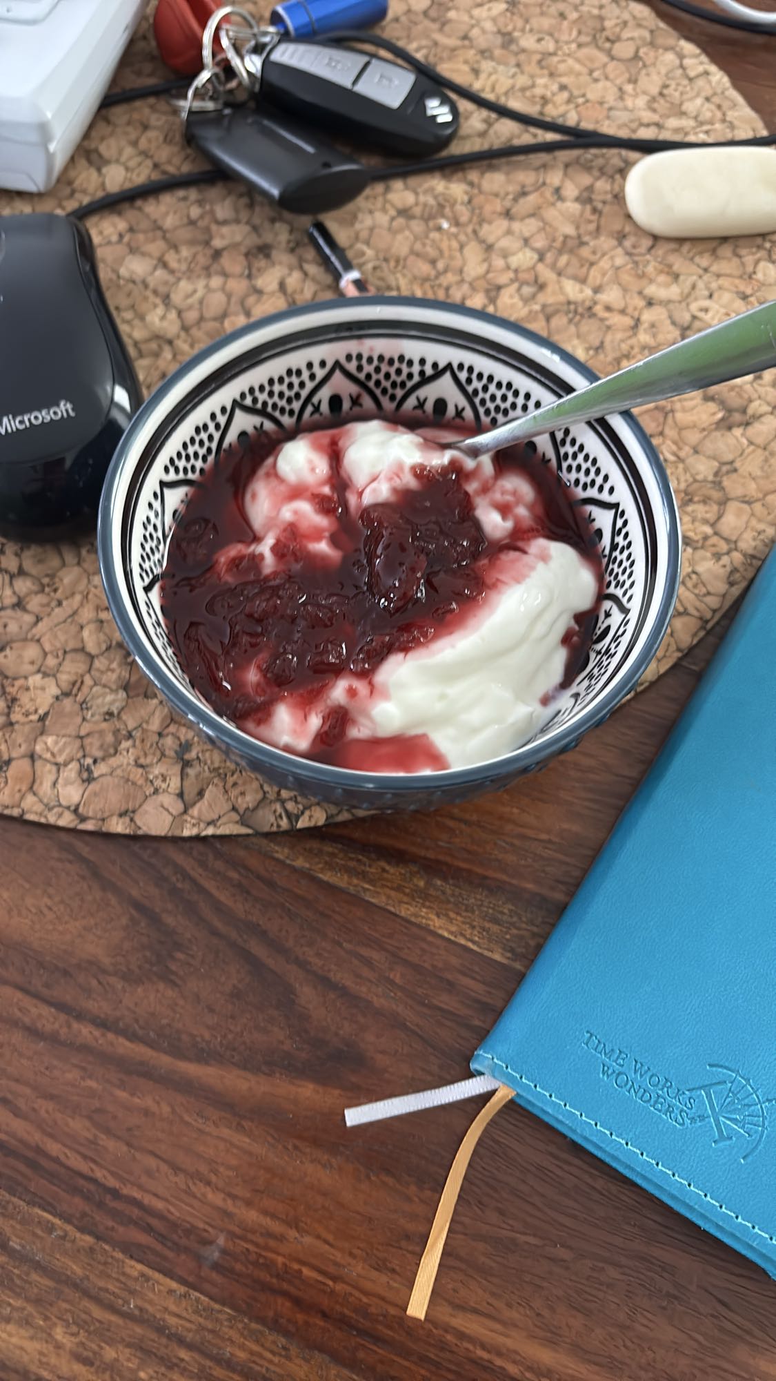 fromage blanc aux fruits rouges